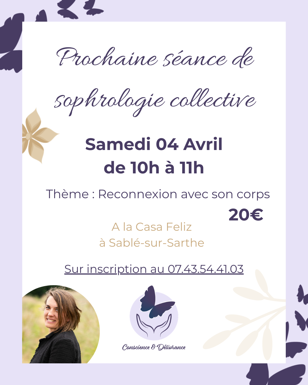 Séance de sophrologie avril 2026